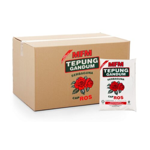 🌾  Tepung Gandum Cap Ros | Cap Ros Wheat Flour (1 ctn x 12 pkt x 850g)