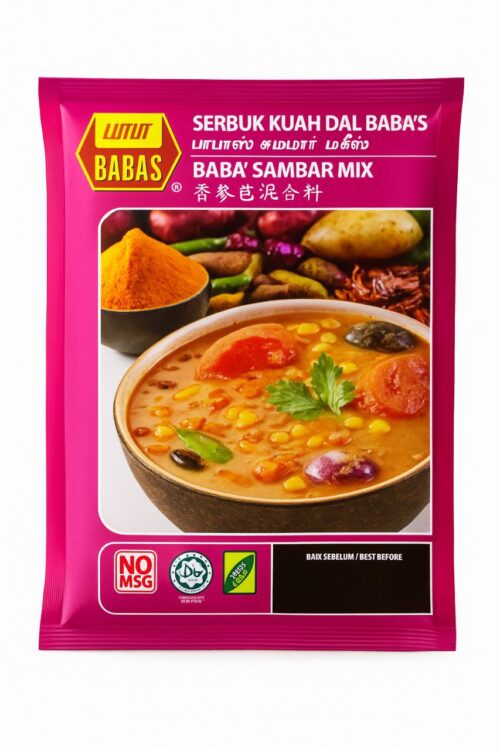 🩷 Baba’s Sambar Mix 125g | Serbuk Kuah Dal Baba’s 125g